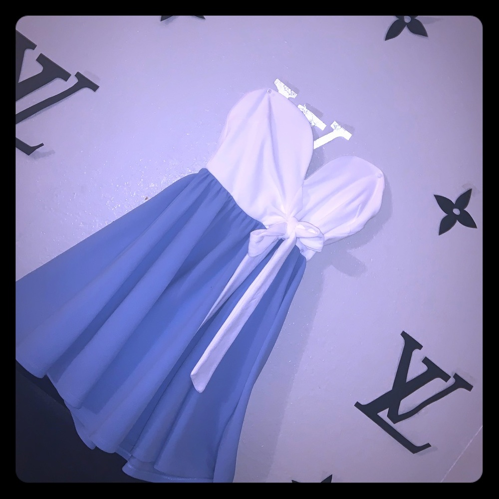 Heart neckline mini wrap dress